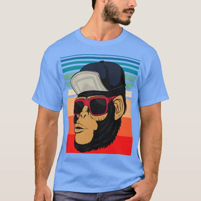 Cooler Chimp-Affenleiter T-Shirt (Vorderseite)