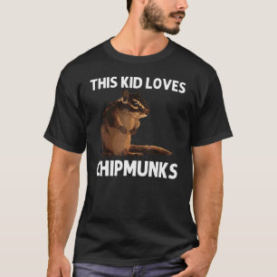 Cooler Chipmunk für Kinder Jungen Eichhörnchen Whi T-Shirt