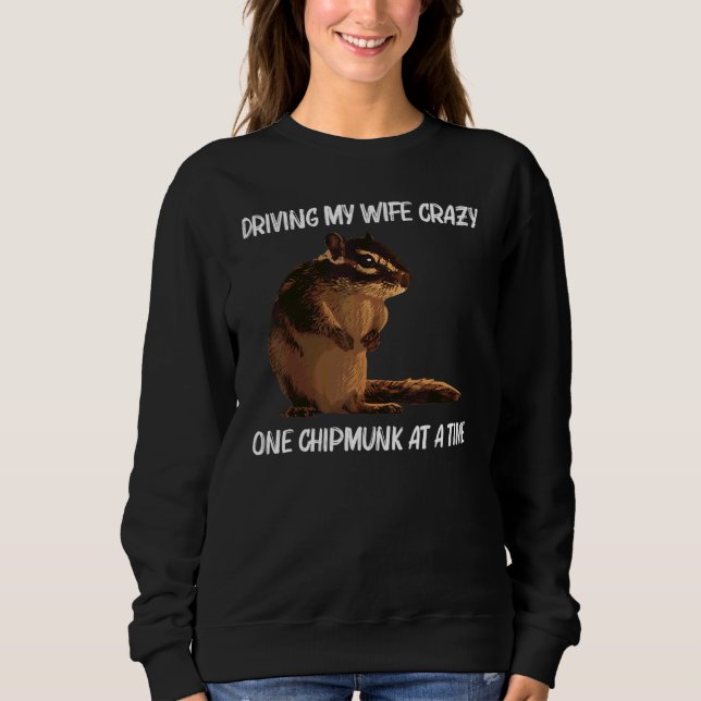 Cooler Chipmunk für Männer Dad Eichhörnchen-Flüste Sweatshirt (Vorderseite)