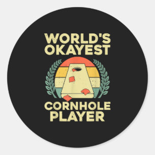 Cooler Cornhole Design Cornhole Hole Cornhole Play Runder Aufkleber