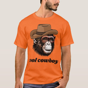 Cooler Cowboy-Schimpanse – Lustiger Western-Affe  T-Shirt
