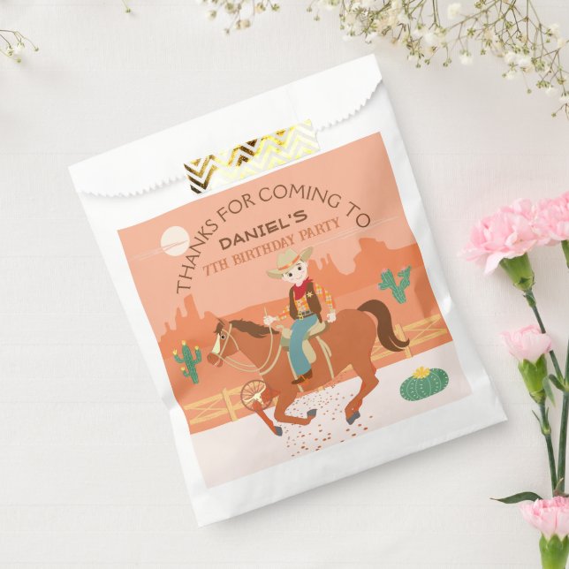 Cooler Cowboy und Pferd Geburtstagsparty Geschenktütchen (Versiegelt)