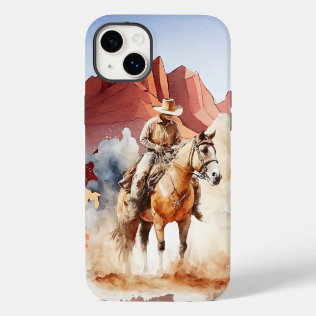 cooler Cowboy-Western Case-Mate iPhone Hülle (Rückseite)