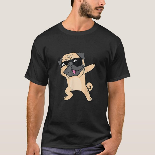 Cooler Dabbing Mops - Funny Mops Dabbing Tanz T-Shirt (Vorderseite)