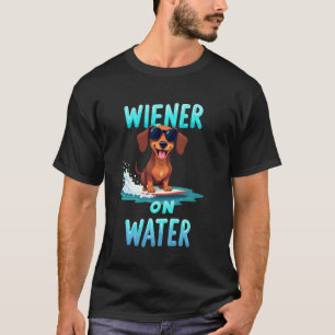 Cooler Dachshund Surfer Hund T-Shirt