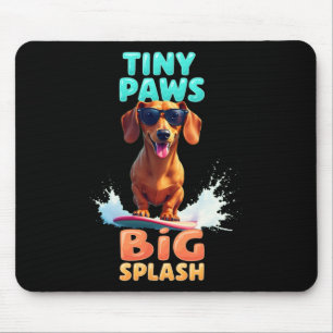 Cooler Dachshund-Surferhund für Männer Frauen Mädc Mousepad
