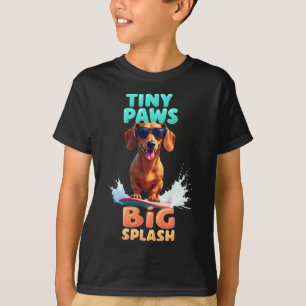 Cooler Dachshund-Surferhund für Männer Frauen Mädc T-Shirt