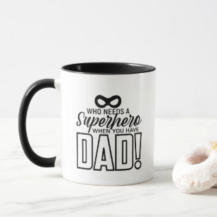 Cooler Dad Superhelden-Wortkunst  Tasse