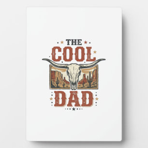 Cooler Dad Western Longhorn Schädel Vintage-Shirt Fotoplatte