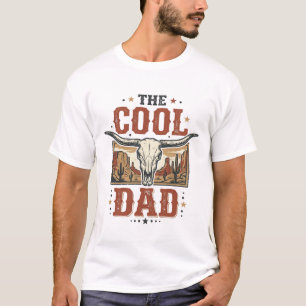 Cooler Dad Western Longhorn Schädel Vintage-Shirt T-Shirt