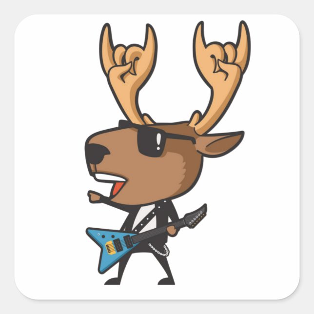 COOLER DEEROCKER QUADRATISCHER AUFKLEBER (Vorderseite)