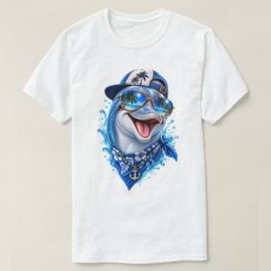 Cooler Delfin mit Sonnenbrille – Tropische Stimmun T-Shirt