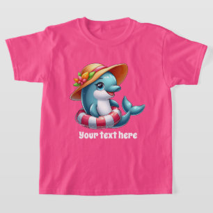 Cooler Delphin-Zusatz von Textbildern T-Shirt