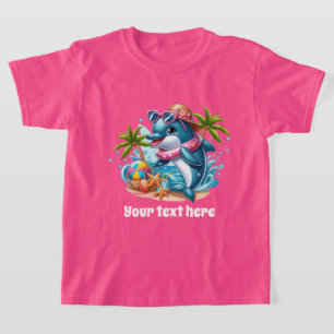 Cooler Delphin-Zusatz von Textbildern T-Shirt