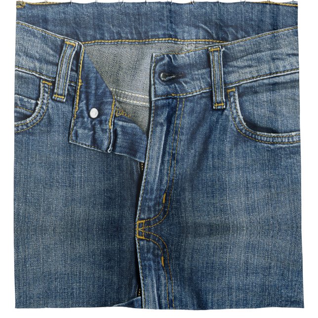 Cooler Denimbeschaffenheit Duschvorhang (Vorderseite)