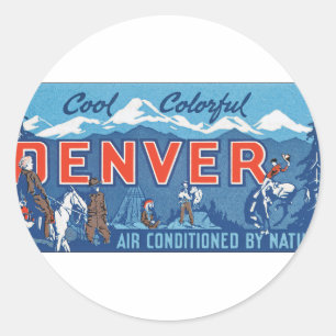 Cooler Denver Runder Aufkleber