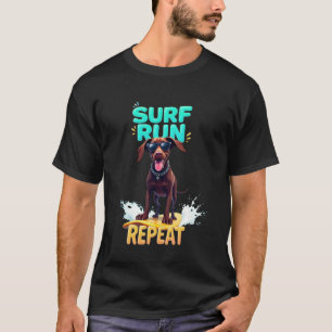 Cooler Deutsch Kurzhaar Surfing Hund T-Shirt
