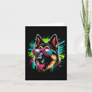 Cooler deutscher Schäferhund Dog Graffiti Art Styl Karte