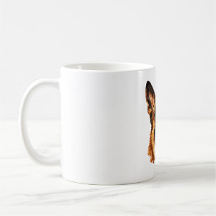 Cooler deutscher Schäferhund im Polygonstil Classi Kaffeetasse