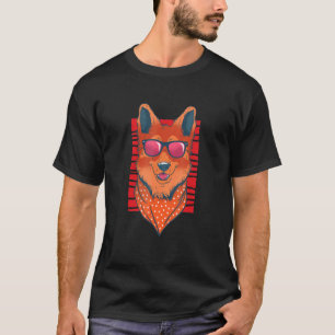 Cooler deutscher Schäferhund in Brille T-Shirt