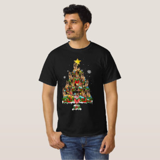 Cooler deutscher Schäferhund Weihnachtsbaumliebhab T-Shirt