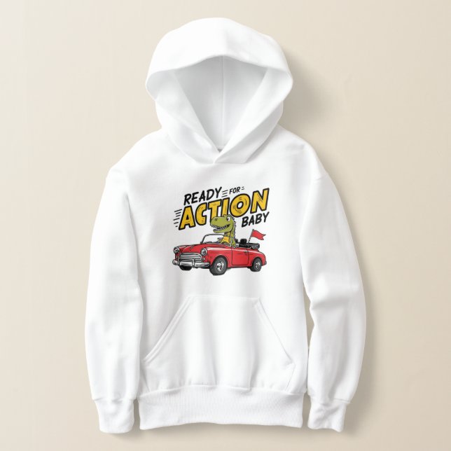 Cooler Dinosaurier Autofahrer Retro Auto Funny Des Hoodie (Ablage )