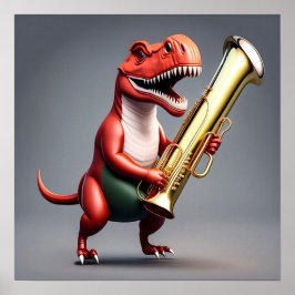 Cooler Dinosaurier - Kunstdruck Poster