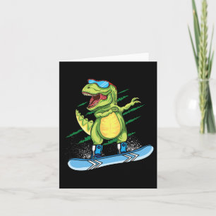 Cooler Dinosaurier Snowboarden Skiabbing T Rex Sn Karte