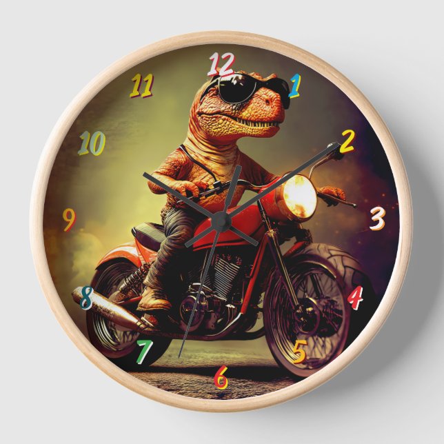 Cooler Dinosaurier Uhr (Vorderseite)