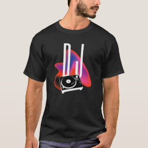 Cooler Dj Diskjockey Outfit Pult Farbige Disco Per T-Shirt