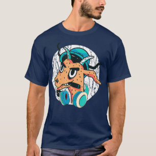 Cooler DJ-Gurt mit Kopfhörern Punk-Ziege-Liebe-Lüf T-Shirt