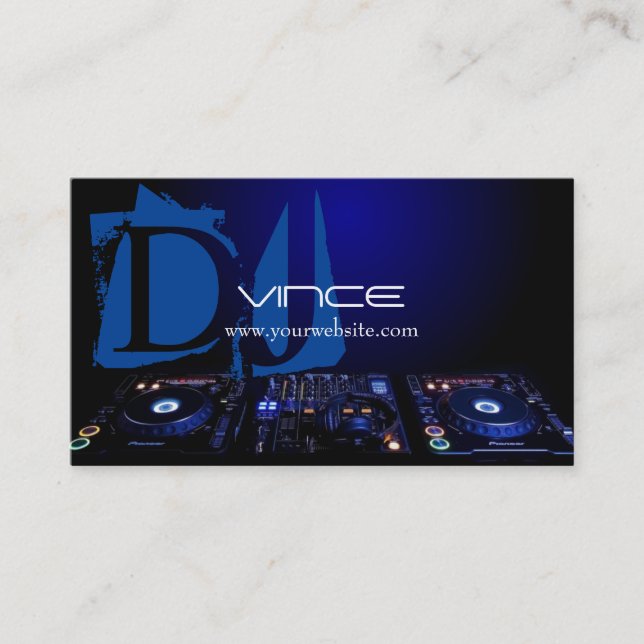 Cooler DJ, Musik, Club, Business Card Visitenkarte (Vorderseite)