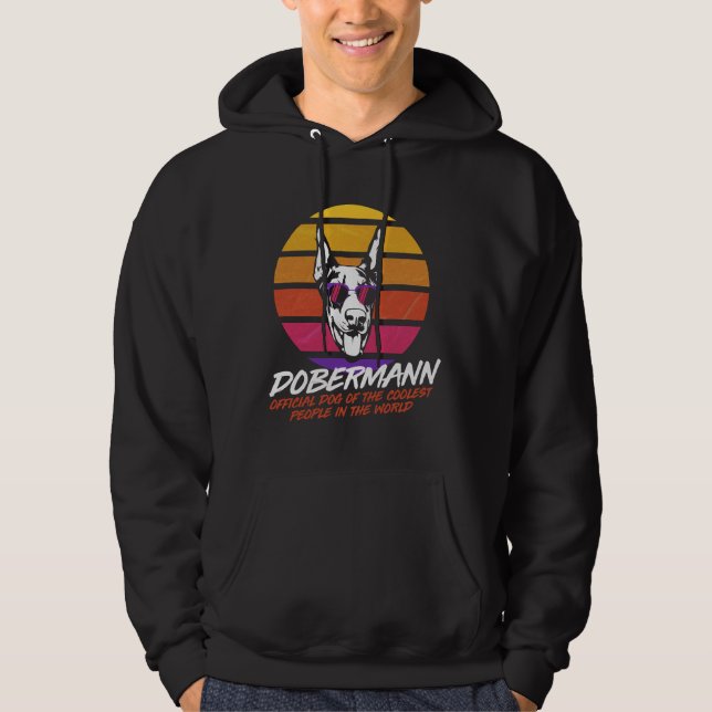 Cooler Dobermann Hoodie (Vorderseite)