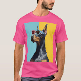Cooler Dobermann mit Sonnenbrille T-Shirt