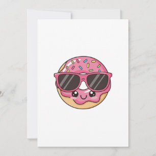 Cooler Donut mit Sonnenbrille Einladung