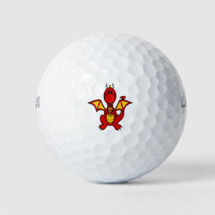 Cooler Drache Basketball spielen Golfball