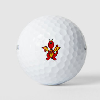 Cooler Drache Basketball spielen Golfball