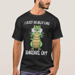 Cooler Drache für Männer Mythischer Kreaturendrach T-Shirt