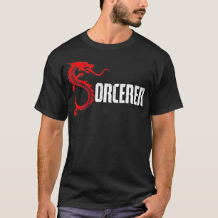 Cooler Drachen Feuer Feuerball Zauberer Zauberer S T-Shirt