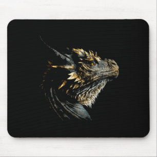 Cooler Drachenkopf Mythisches Drachengesicht atmet Mousepad