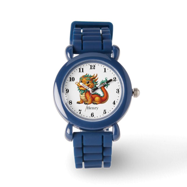 Cooler Drachenname Armbanduhr (Vorderseite)