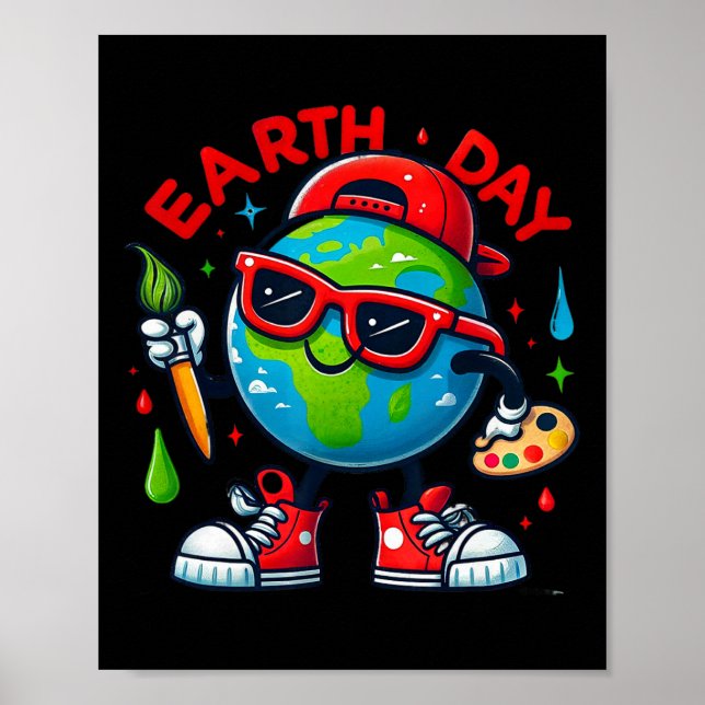 Cooler Earth Day 2025 Kinderkind B Poster (Vorne)