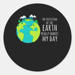 Cooler Earth Day Funny Planet Spaß Umwelt Runder Aufkleber
