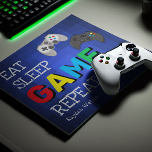 Cooler 'Eat, Sleep, Game, Repeat' Junge Mousepad