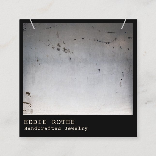 Cooler Edgy Rustic Necklace Display Square Quadratische Visitenkarte (Vorderseite)