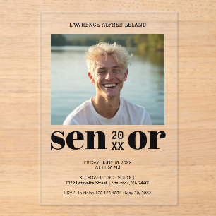 Cooler Editorial-Stil Senior Grad Foto TMF26 Acryleinladungen