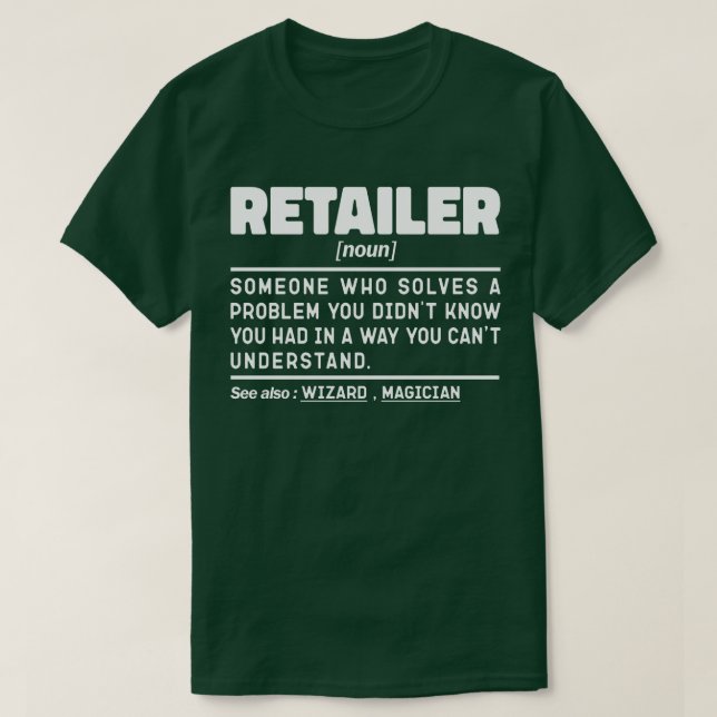 Cooler Eigentümer des Einzelhandels Noun Definitio T-Shirt (Design vorne)