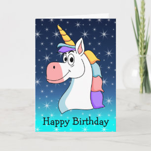 Cooler Einhorn-Geburtstag Karte