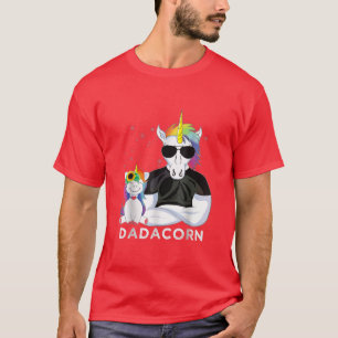 Cooler Einhorn-Vater und Kinder Sonnenblume Dadaco T-Shirt