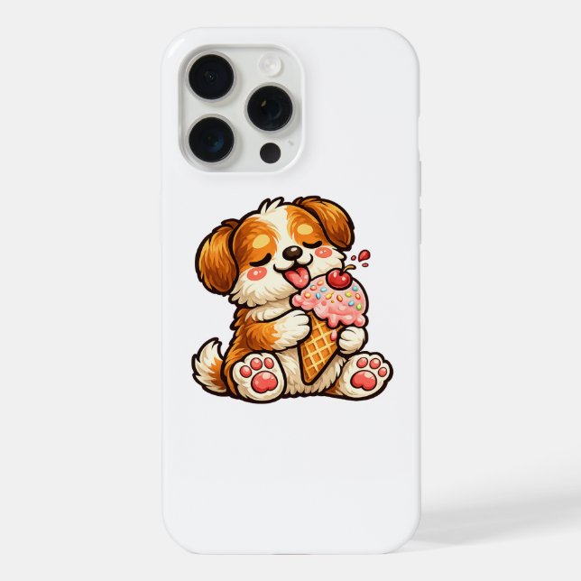 Cooler Eiscreme-Hund iPhone Hülle (Rückseite)